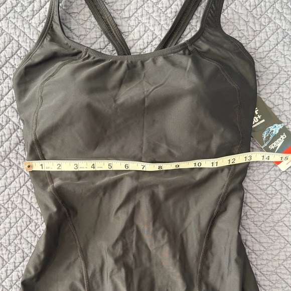 Speedo Women's Black PowerFlex Princess Seam Conservative Swimsuit Size 12 - Picture 9 of 13
